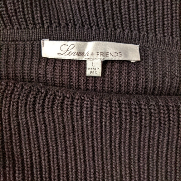 Lovers + Friends Black Off-Shoulder Sweater - Picture 7 of 8